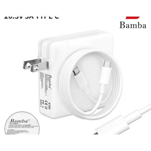 Cục Sạc Tốt 20.3V-3A (Usb C) 61W Cho Apple A1706,A1708,A2251,A1989,A2159,A2251,A2289,A2337,A2338,A1932,A2179,A1718,A1947