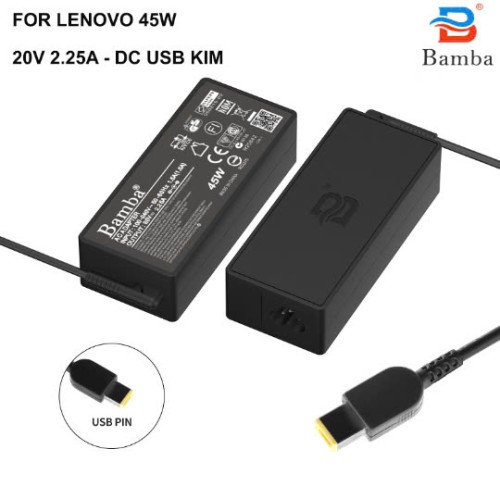 Cục Sạc Tốt 20V - 2.25A (Đầu vuông) Cho Laptop Lenovo X240,X250,X260, T440,T440P,T440S,E440,E431,T431S,T450,T460
